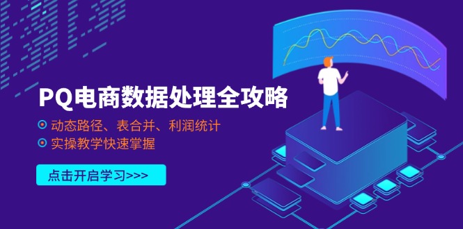（14240期）PQ电商数据处理全攻略，动态路径、表合并、利润统计，实操教学快速掌握-联合微创