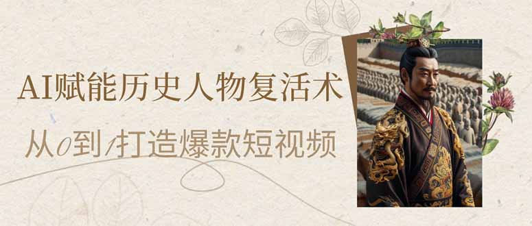 （14311期）AI赋能历史人物复活术：从0到1打造爆款短视频-联合微创