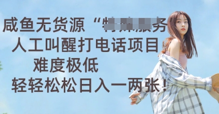 咸鱼无货源人工叫醒打电话项目，难度极低， 轻轻松松日入一两张-联合微创