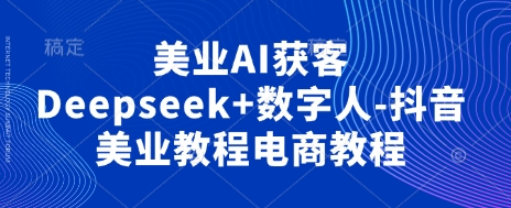 美业AI获客Deepseek+数字人-抖音美业教程电商教程-联合微创