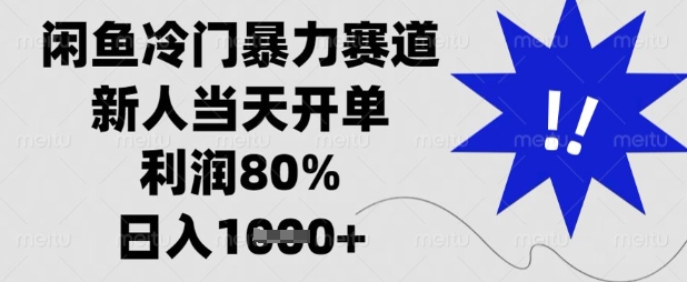 闲鱼冷门暴力赛道，新人当天开单，利润80%，日入数张【揭秘】-联合微创